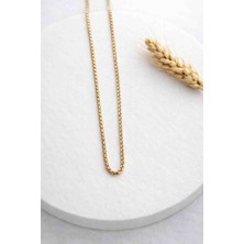 Xuping Jewelry 50 cm Rose Renk Düz Zincir Kolye | Kararmaz & Renk Atmaz