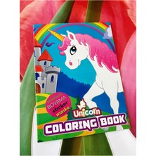 Renkli Unicorn Boyama Defteri ve Sticker Seti, Eğlenceli ve Yaratıcı Aktivite