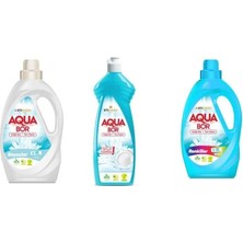 Aquabor Doğal Mineralli Sıvı Beyaz  + Elde Bulaşık + Sıvı Renkliler 3 Lü Set