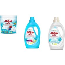 Aquabor Doğal Mineralli Tablet + Sıvı Renkliler + Sıvı Beyaz  3 Lü Set