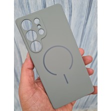 Pirok Store Samsung Galaxy S25 Ultra Magsafe Uyumlu Kablosuz Şarj Destekli Yumuşak Soft Mükemmel Manyetik Esnek Lansman Silikon Kılıf