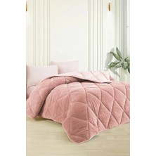 Betha Çift Kişilik Çift Taraflı 195X215 Lüx Welsoft Yorgan Pudra.