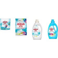 Boron Aquabor Doğal Mineralli Tablet + 4 kg Renkliler + Sıvı Beyaz + Sıvı Renkliler 4 Lü Set