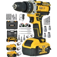 Normadia 58W 10MM LED Işıklı Darbeli Şarjlı Yedek Akülü Vidalama Matkap