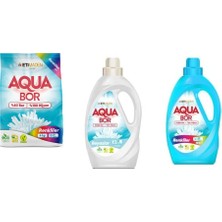 Aquabor Doğal Mineralli 4 kg Renkliler + Sıvı Beyaz + Sıvı Renkliler 3 Lü Set