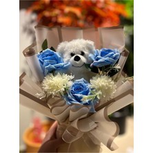 UltraMint Sevgililer Günü Ayıcıklı Gül Buketi, Renkli ve Şık Yapay Çiçekler