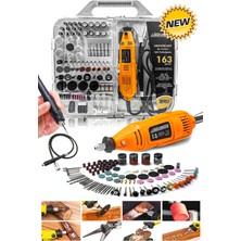 Normadia Pro 163 Parça Hobi Gravür ve Mini Taşlama Seti, Çantalı, Ayarlı