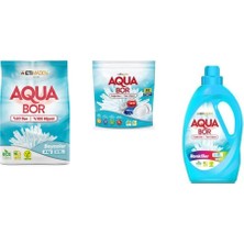 Boron Aquabor Doğal Mineralli 4 kg Beyaz + Tablet + Sıvı Renkliler 3 Lü Set
