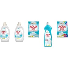 Boron Aquabor Doğal Mineralli Sıvı Beyaz + Sıvı Beyaz  + 4 kg Beyaz + Elde Bulaşık + 4 kg Renkliler 5 Li Set