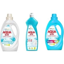 Eti Maden Aquabor Doğal Mineralli Sıvı Beyaz + Bulaşık + Sıvı Renkliler Set