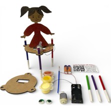 Robotlayn STEM Eğitim Bilim Seti Resim Çizen Kız Robot 5+ Yaş Aralığı İçin Eğitici Oyuncak