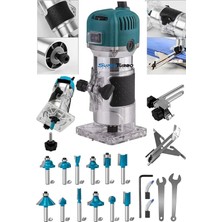 Normadia 4000W 6 Kademe Devir Ayarlı Ahşap Kanal Açma Freze Makinesi + 12 Uç