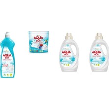 Aquabor Doğal Mineralli Elde Bulaşık + Tablet + Sıvı Beyaz + Sıvı Beyaz  4 Lü Set