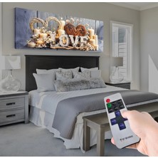 Emya Home LED Işıklı Uzaktan Kumandalı Mumlar Kanvas Tablo