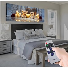Emya Home LED Işıklı Uzaktan Kumandalı Mumlar Kanvas Tablo
