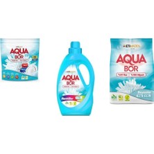 Aquabor Doğal Mineralli Tablet + Sıvı Renkliler + 4 kg Beyaz 3 Lü Set