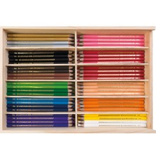 Eberhard Faber Kuru Boya Kalemi The Winner Kalın 18 Renk 144 Lü Ahşap Stand