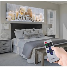 Emya Home LED Işıklı Uzaktan Kumandalı Mumlar Kanvas Tablo