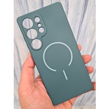 Pirok Store Samsung Galaxy S25 Ultra Magsafe Uyumlu Kablosuz Şarj Destekli Yumuşak Soft Mükemmel Manyetik Esnek Lansman Silikon Kılıf