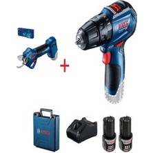 Bosch 12V Çift Akülü Vidalama ve Akülü Dal Budama Makası Seti