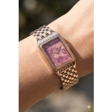 Slazenger Pembe Altın Renk Kadın Kol Saati | 22MM Rose Gold Kasa, Çelik Kordon, Desenli Kadran