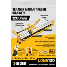 Normadia Seramik Fayans Kesme Makinesi 1200MM 120 Lik Kesim, Hassas ve Güçlü Performans