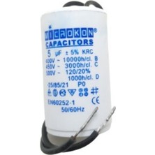 Normadia Microkon 5 Mf Plastik Tüp Kondansatör 400-450 V, Güçlü ve Güvenilir Performans