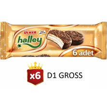 Pazarcan Ülker Halley Çi̇kolata Kaplamalii 8 Li̇ x 6 Adet