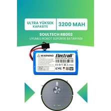 Electroll Soultech RB002 Uyumlu Batarya (Ultra Yüksek Kapasite) 3200MAH Pil Robot Süpürge Bataryası