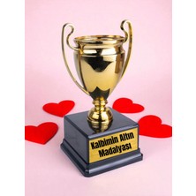 UltraMint Sevgililer Gününe Özel 23 cm Altın Renkli Kalp Madalyası Hediye