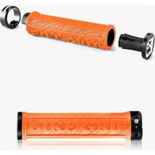 Heugers Brıvıga 137MM Turuncu Siyah Halkalı Tpr Kauçuk Bisiklet Gidon Elciği – Alüminyum Tıpalı, Kaymaz