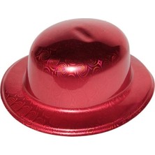 Narnuga Kırmızı Renk Hologramlı Plastik Yuvarlak Melon 27X24 cm