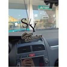 Kişiye Özel Pleksi Dikiz Aynası Süsü, Şeffaf ve Şık Tasarım