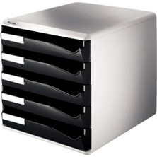 Leitz Evrak Rafı Çekmeceli Plastik 5 Li Siyah 5280