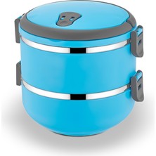 Freshbox 2 Katlı Sızdırmaz Çelik Yemek Termosu-Mavi