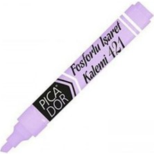 Picador Fosforlu Kalem Pastel Mor 421