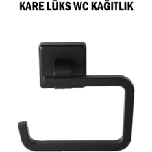 Tesitay Kare Lüks Wc Kağıtlık Siyah Renk