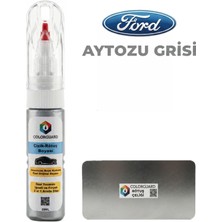 COLORGUARD Ford Aytozu Grisi İğneli ve Fırçalı 2 si 1 Arada Özel Tasarım Şişe Rötuş Boyası ve Profesyonel Rötuş Çeliği Seti