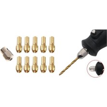 Normadia 11 Parça Pirinç Mandren Pens Seti, Gravür Için 0.5-3.2 mm