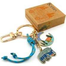 Solfera Kampçı Minibüs Seyahat Ay Gezi Doğa Çanta Süsü Charm Metal Anahtarlık KY148