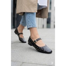 Nmoda Rugan Mary Jane Babet Şık Tokalı Ortopedik Taban Günlük Ayakkabı