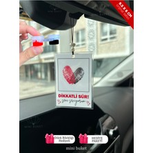 Sevgili Parmak Izi Dikiz Aynası Süsü, Kişiye Özel, Kokusuz Araba Hediyesi