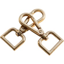 Orhan Çanta 2 cm Kare Kanca Light (Gold) - Metal Çanta ve Cüzdan Askı Klipsi - 5 Adet
