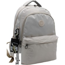 MegiHero 2200 Suya Dayanıklı Kumaş Okul Çantası Unisex Okul Sırt Çantası Bej