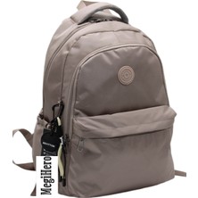 MegiHero 2200 Su Geçirmez Kumaş Okul Çantası Unisex Okul Sırt Çantası Açık Vizon