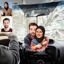 Çift Taraflı Ahşap Araba Dikiz Aynası Süsü, Şık ve Kaliteli Tasarım