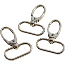 Orhan Çanta 2 cm Akrep Kanca Nikel (Gümüş) - Metal Çanta ve Cüzdan Askı Klipsi - 20 Adet