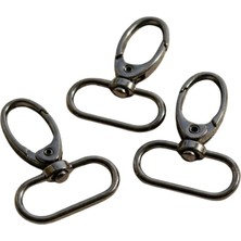 Orhan Çanta 2 cm Akrep Kanca Siyah Nikel (Antrasit) - Metal Çanta ve Cüzdan Askı Klipsi - 20 Adet