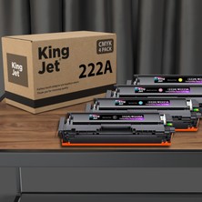 Kingjet Hp Uyumlu (222A) W2220A Standart Kapasiteli 4 Renk (Takım) Çipli Muadil Toneri |  Laserjet Pro 3203