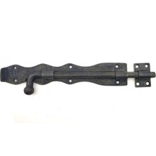 Epilons Antika Tarz Dekoratif Pirinç Dövme Kapı Sürgüsü - 25CM, Oksit